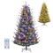Green Pre-Lit Artificial Christmas Tree with Multicolor LED Lights